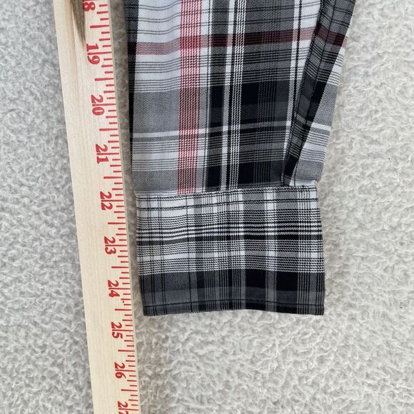 Oakley Shirt Mens Small White Black Plaid Long Sleeve Button Collared Surf Skate - Picture 13 of 16